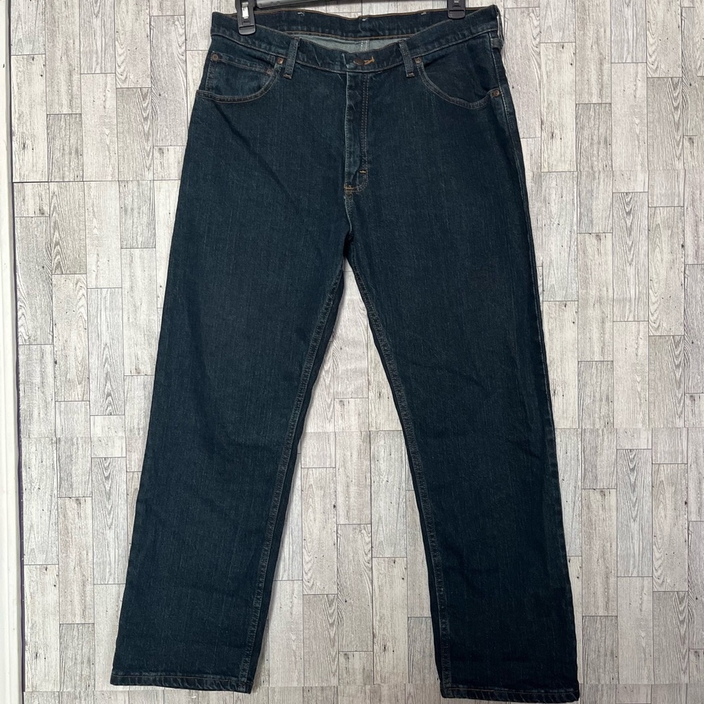 Wrangler Advanced Comfort Jeans Mens 36x 29 Dark Wash 9TRGAMD Reg Fit
